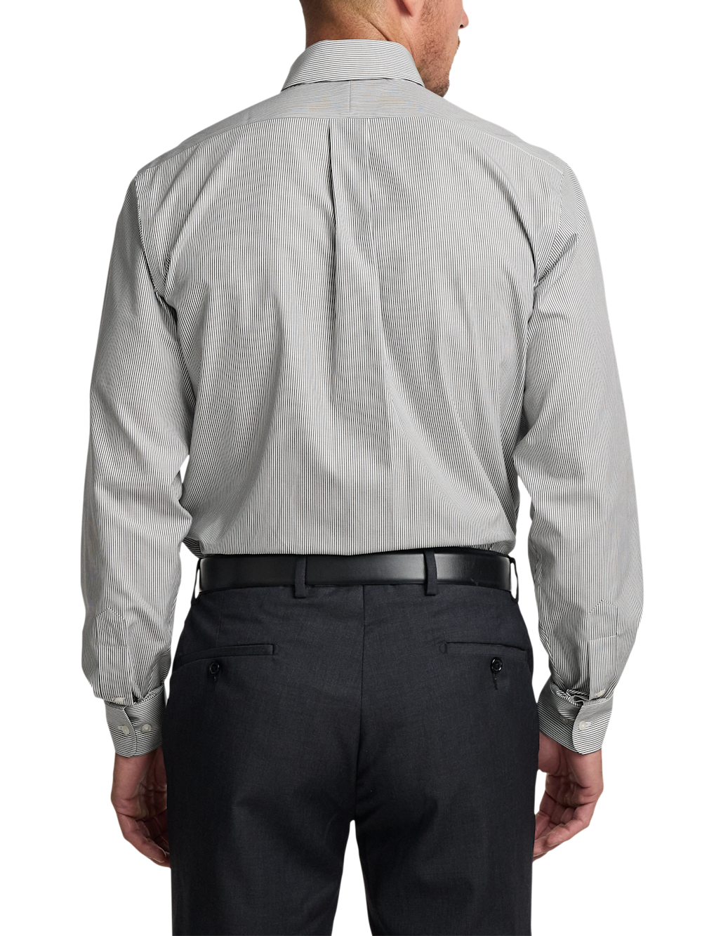 Alternate Image of Non-iron Cotton Stripe Dress Shirt With Contrast Trim-4