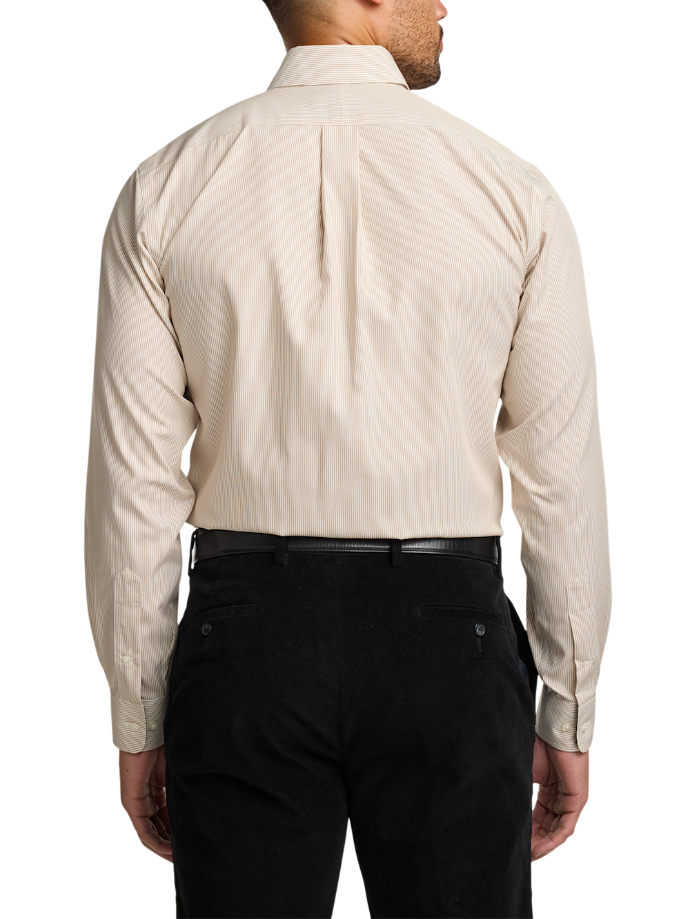 Alternate Image of Non-iron Cotton Stripe Dress Shirt With Contrast Trim-4