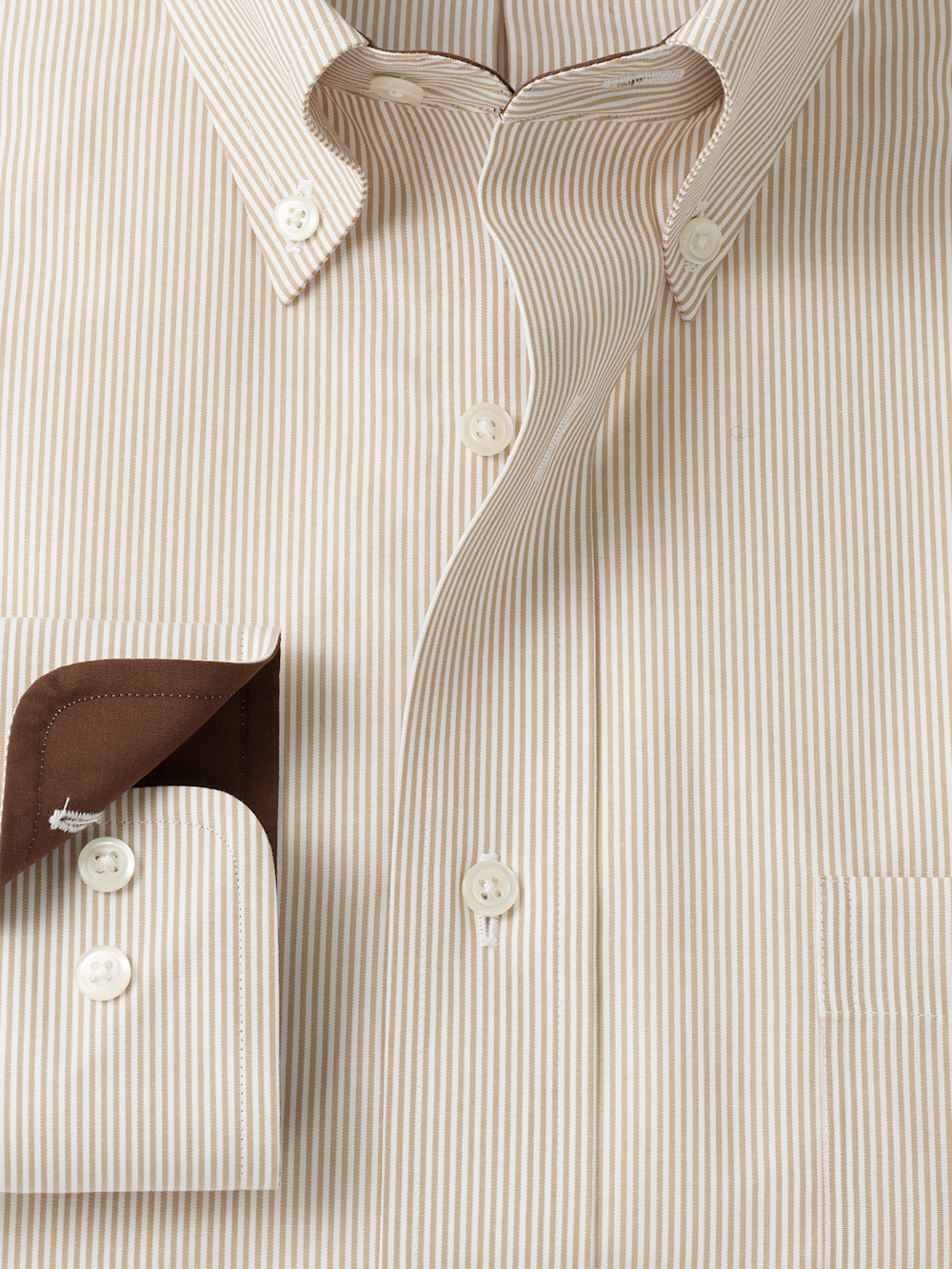 Alternate Image of Non-iron Cotton Stripe Dress Shirt With Contrast Trim-5