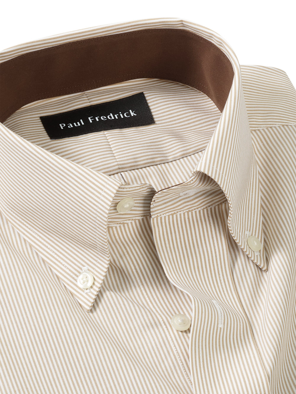 Alternate Image of Non-iron Cotton Stripe Dress Shirt With Contrast Trim-6