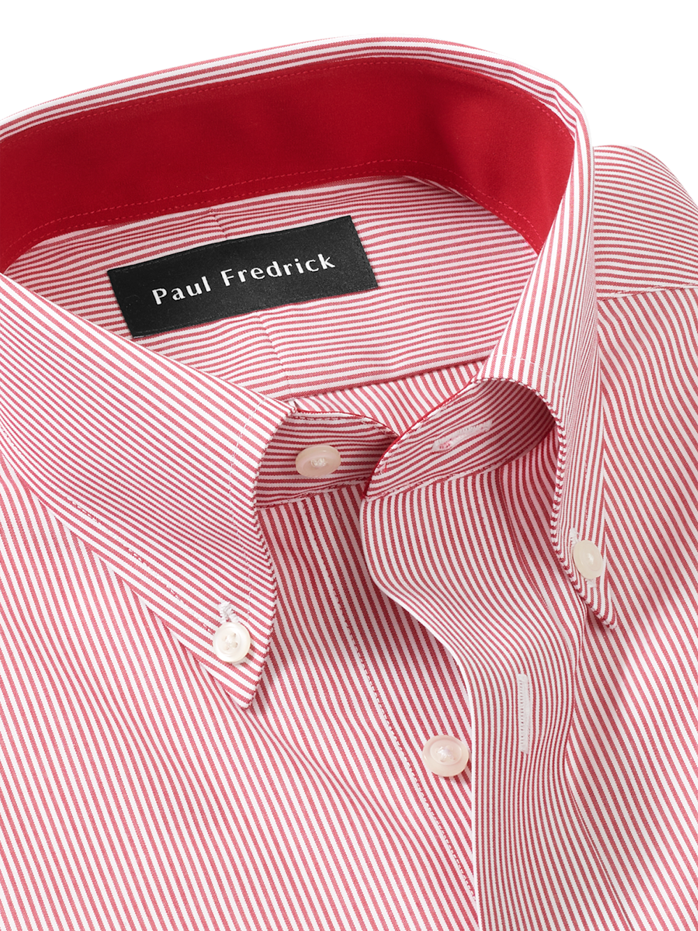 Alternate Image of Non-iron Cotton Stripe Dress Shirt With Contrast Trim-6