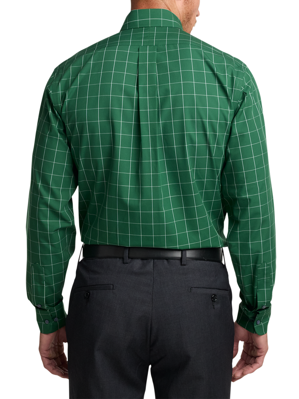 Alternate Image of Non-iron Cotton Windowpane Dress Shirt-4