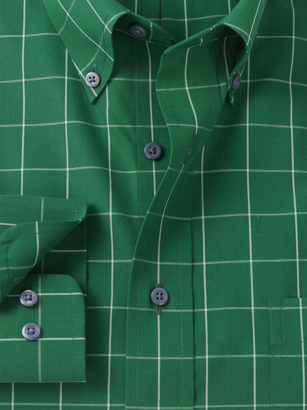 Alternate Image of Non-iron Cotton Windowpane Dress Shirt-5