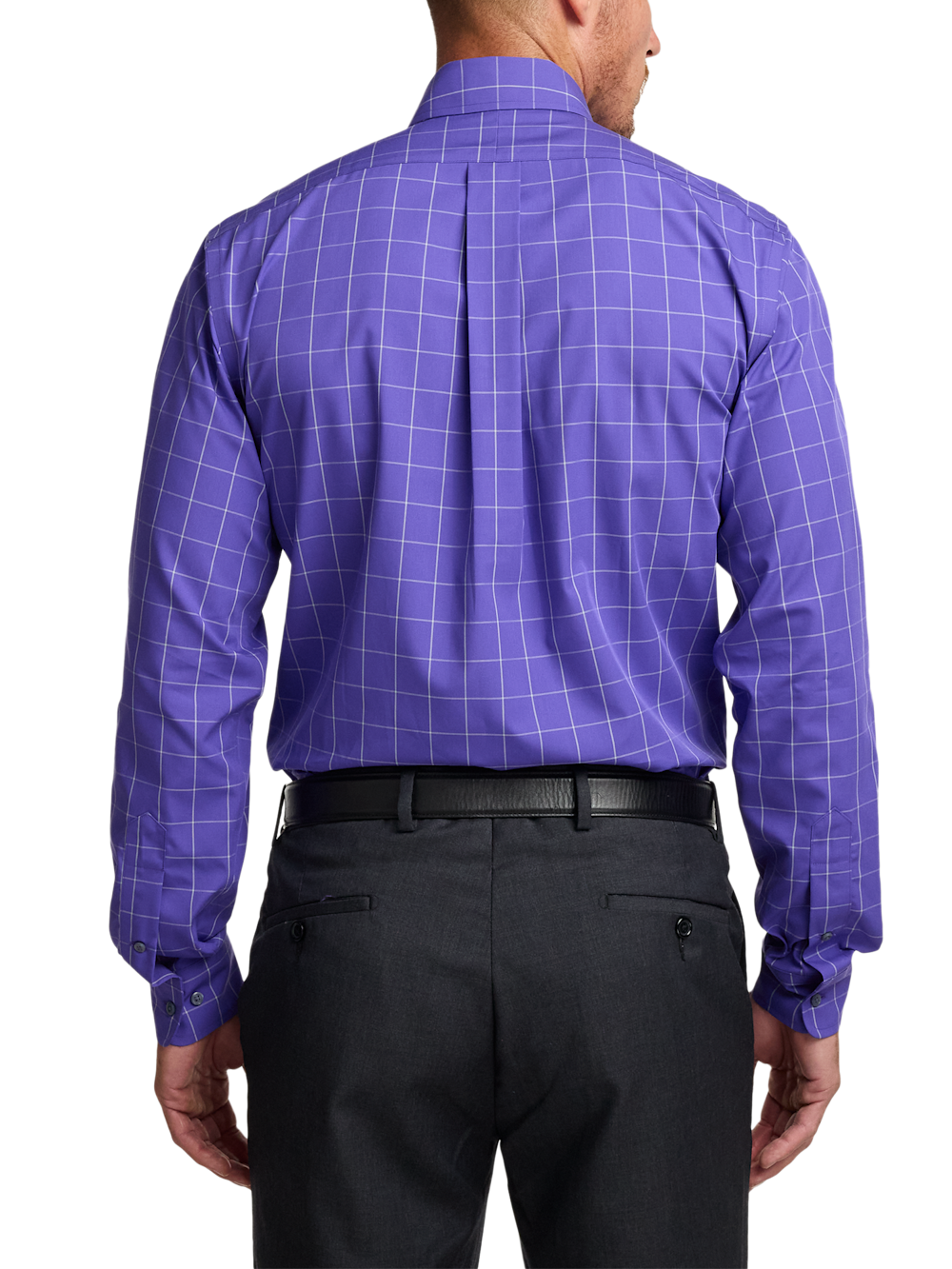 Alternate Image of Non-iron Cotton Windowpane Dress Shirt-4