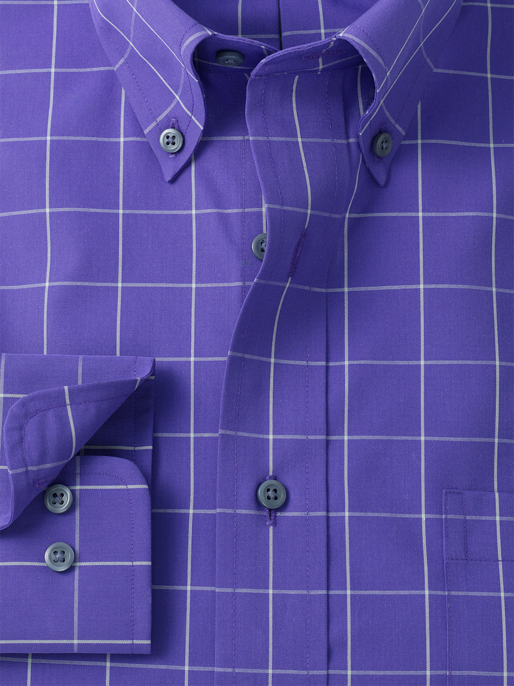 Alternate Image of Non-iron Cotton Windowpane Dress Shirt-5