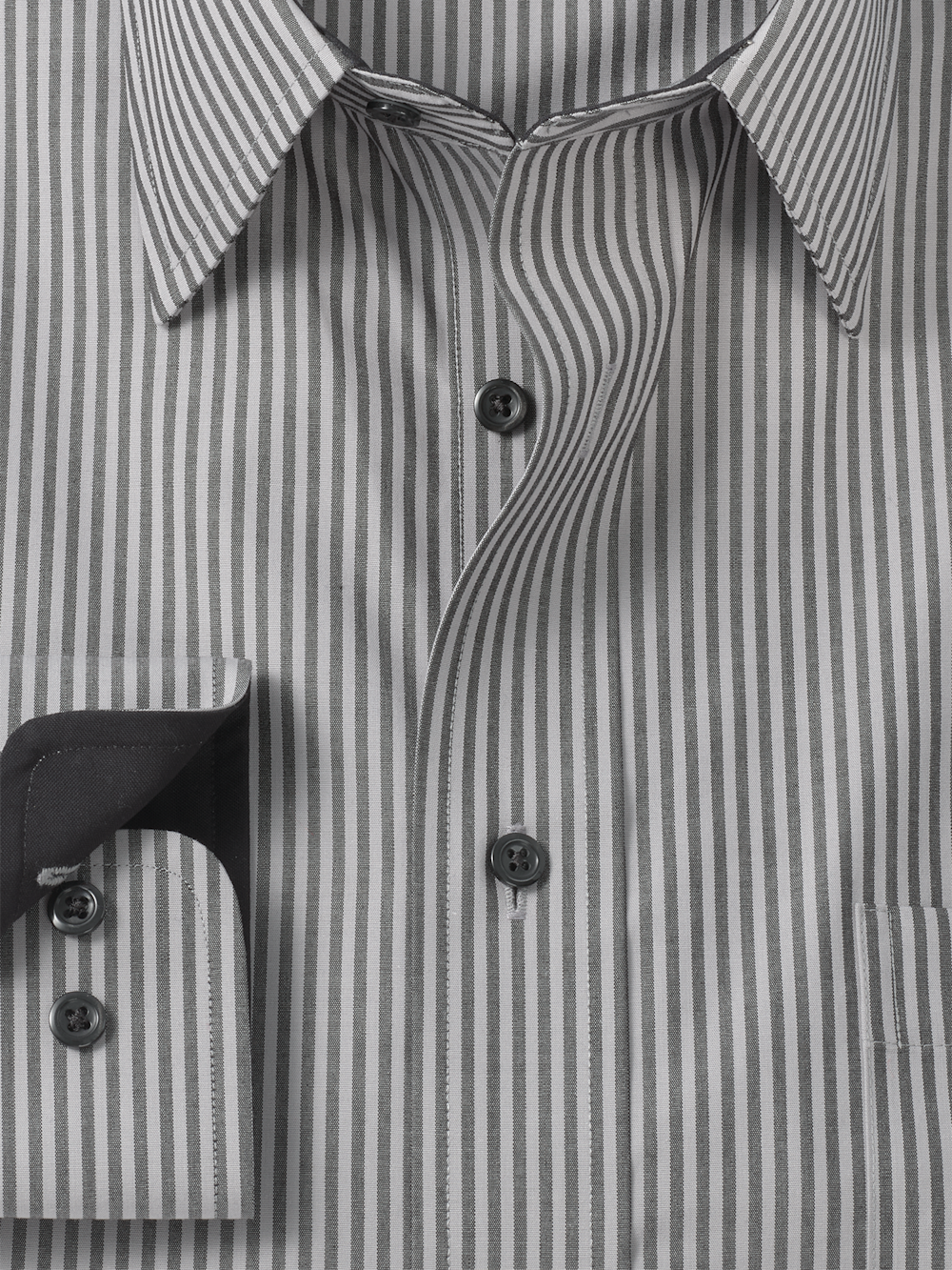 Alternate Image of Non-iron Cotton Stripe Dress Shirt With Contrast Trim-5