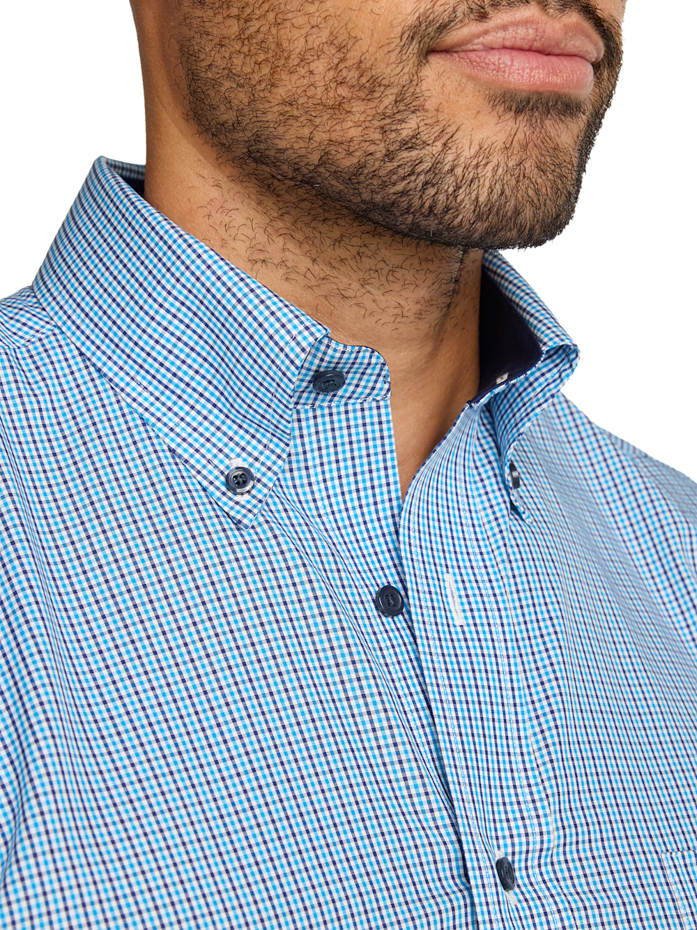 Alternate Image of Non-iron Cotton Check Dress Shirt With Contrast Trim-2