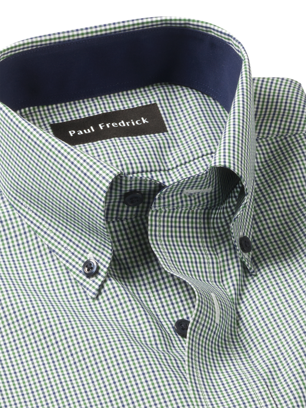 Alternate Image of Non-iron Cotton Check Dress Shirt With Contrast Trim-6