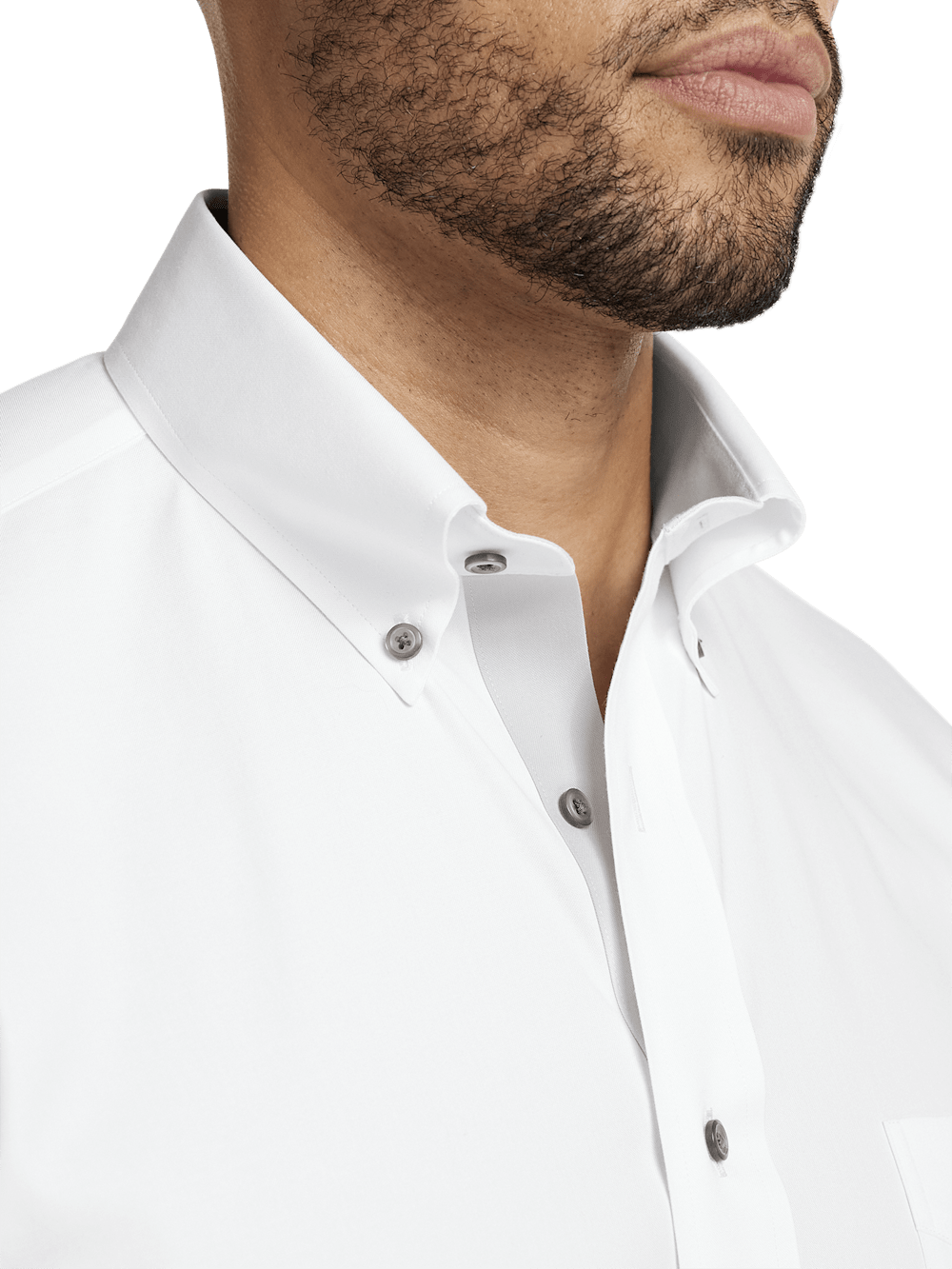 Alternate Image of Comfort Stretch Non-iron Solid Dress Shirt With Contrast Trim-2