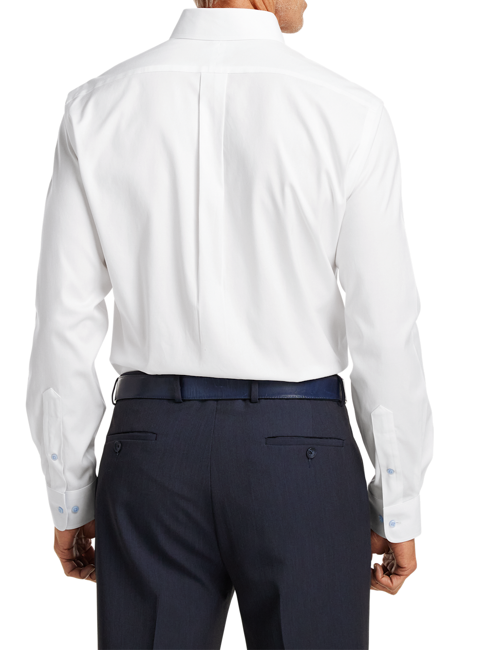 Alternate Image of Comfort Stretch Non-iron Solid Dress Shirt With Contrast Trim-4