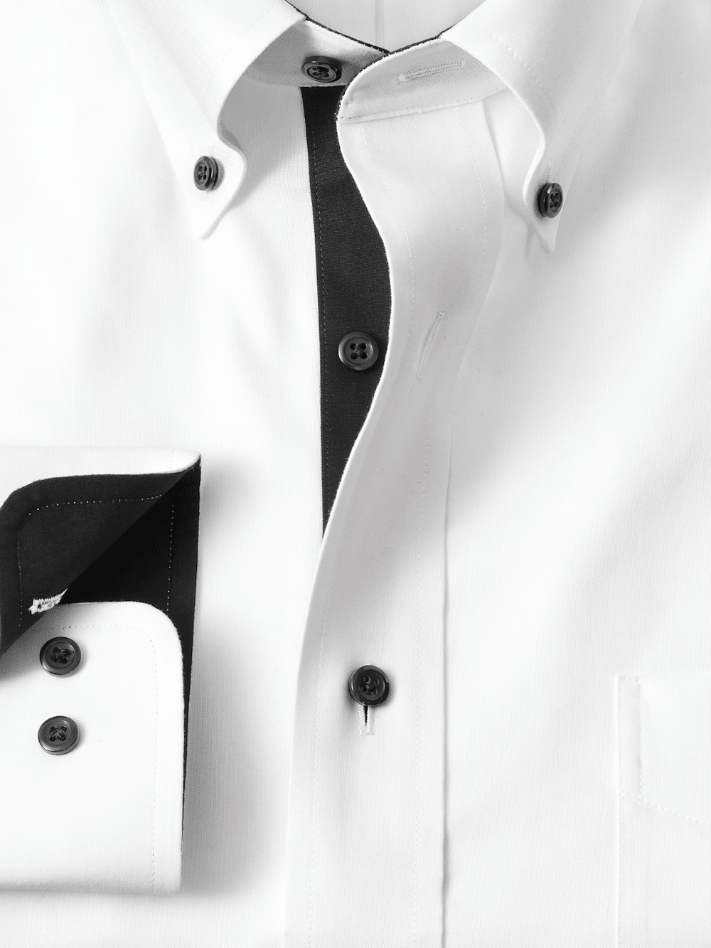 Alternate Image of Comfort Stretch Non-iron Solid Dress Shirt With Contrast Trim-5
