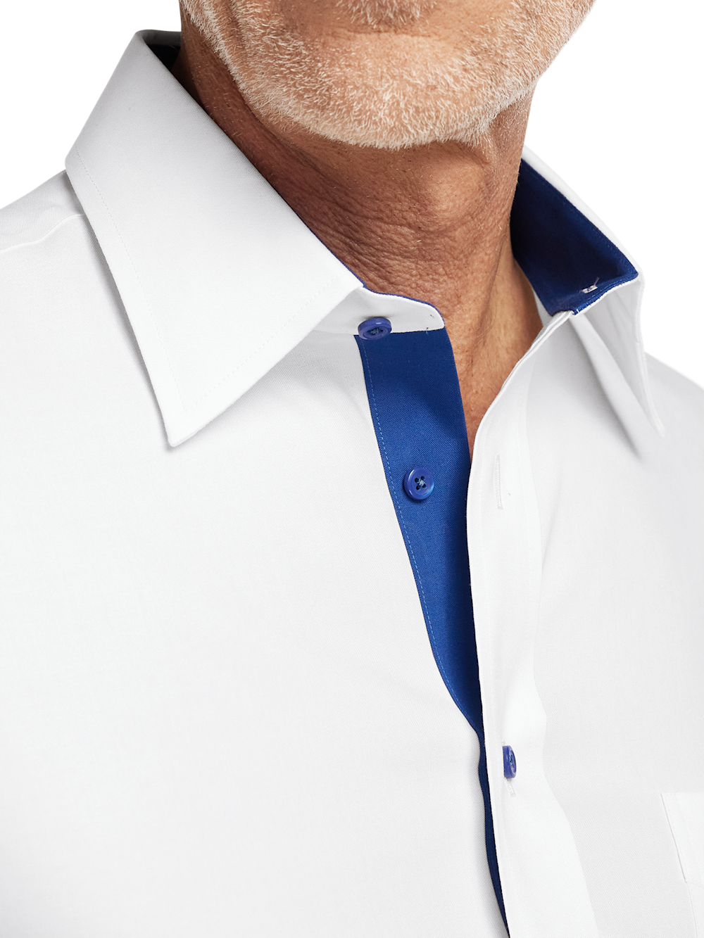 Alternate Image of Comfort Stretch Non-iron Solid Dress Shirt With Contrast Trim-2