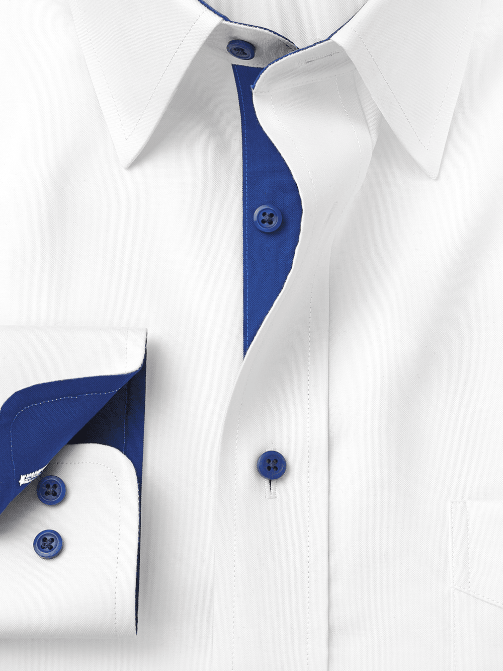 Alternate Image of Comfort Stretch Non-iron Solid Dress Shirt With Contrast Trim-5