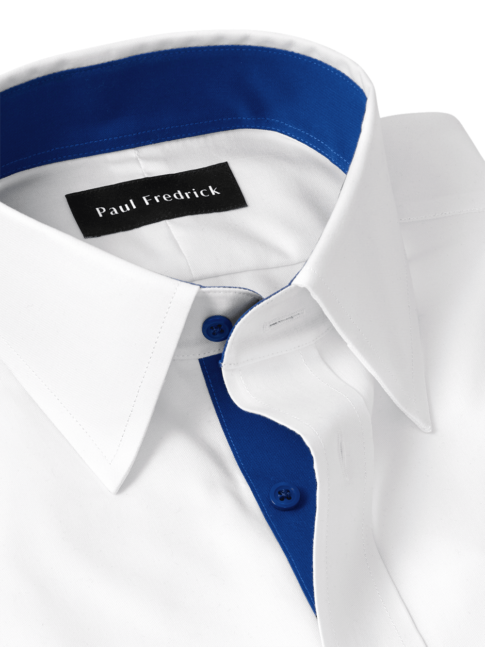 Alternate Image of Comfort Stretch Non-iron Solid Dress Shirt With Contrast Trim-6