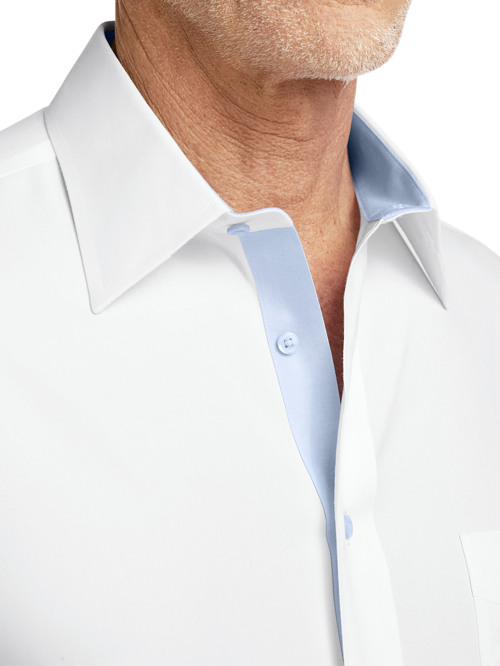 Alternate Image of Comfort Stretch Non-iron Solid Dress Shirt With Contrast Trim-2