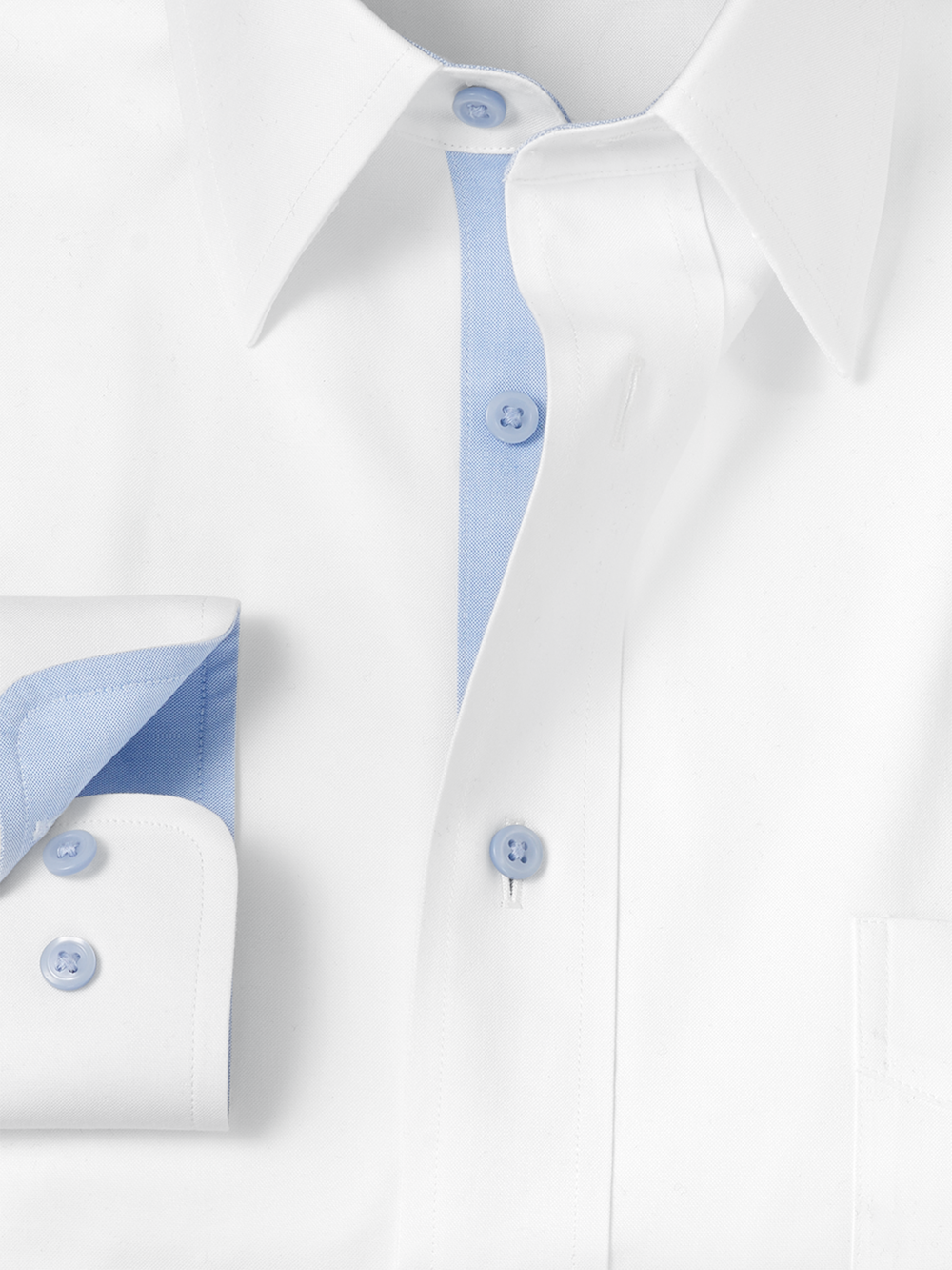 Alternate Image of Comfort Stretch Non-iron Solid Dress Shirt With Contrast Trim-5