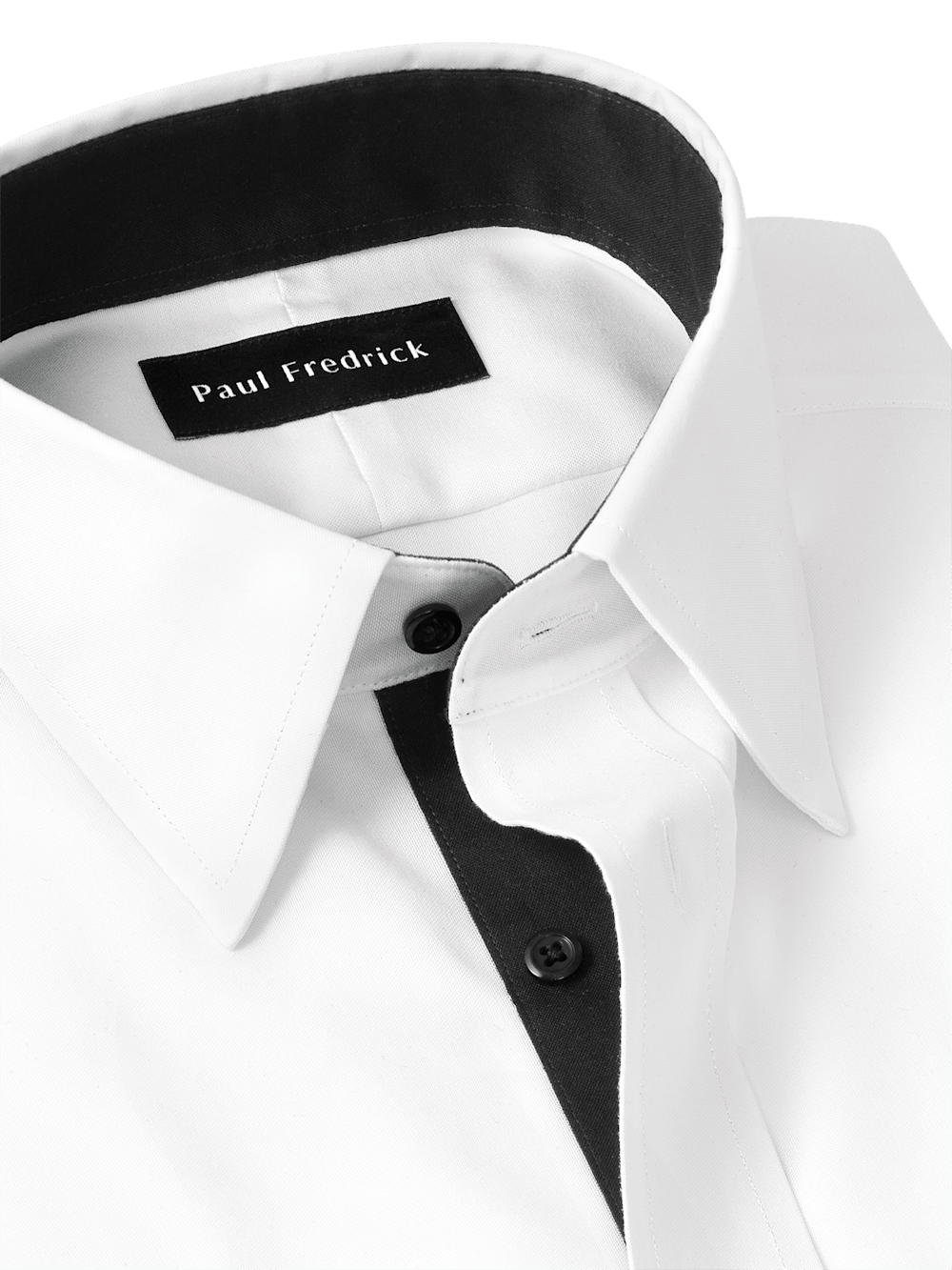 Alternate Image of Comfort Stretch Non-iron Solid Dress Shirt With Contrast Trim-6