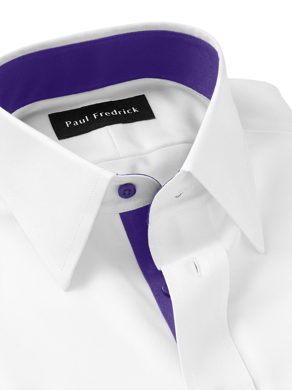 Alternate Image of Comfort Stretch Non-iron Solid Dress Shirt With Contrast Trim-6