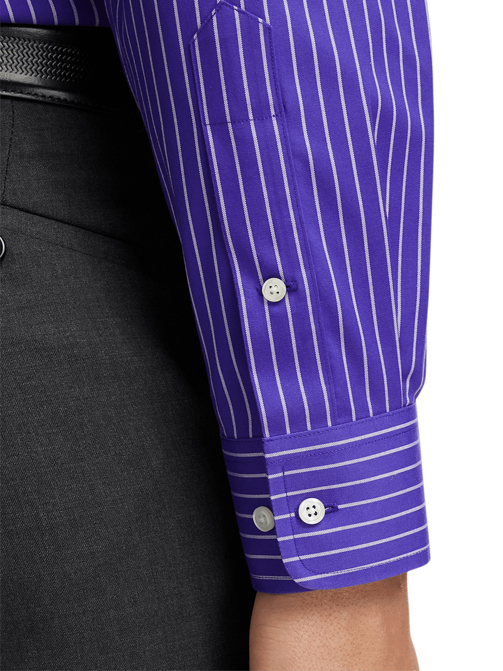 Alternate Image of Comfort Stretch Non-iron Stripe Dress Shirt-3