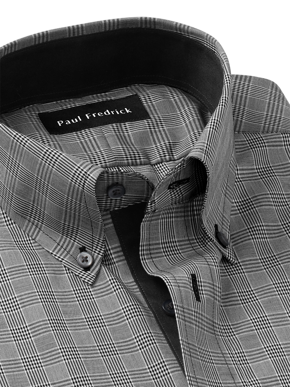 Alternate Image of Non-iron Cotton Plaid Dress Shirt With Contrast Trim-6