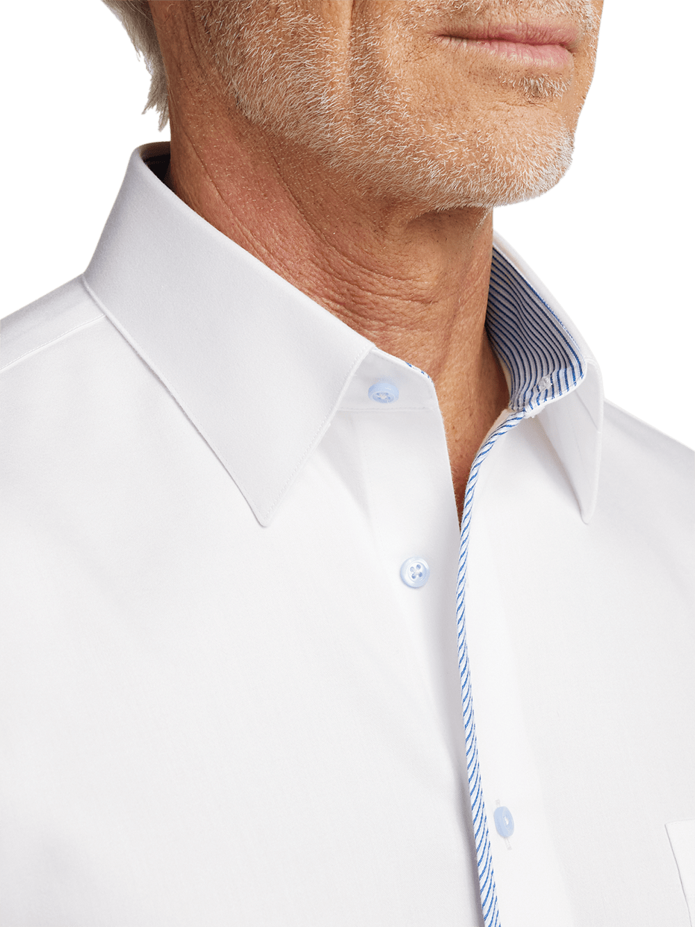 Alternate Image of Non-iron Cotton Solid Dress Shirt With Contrast Trim-2