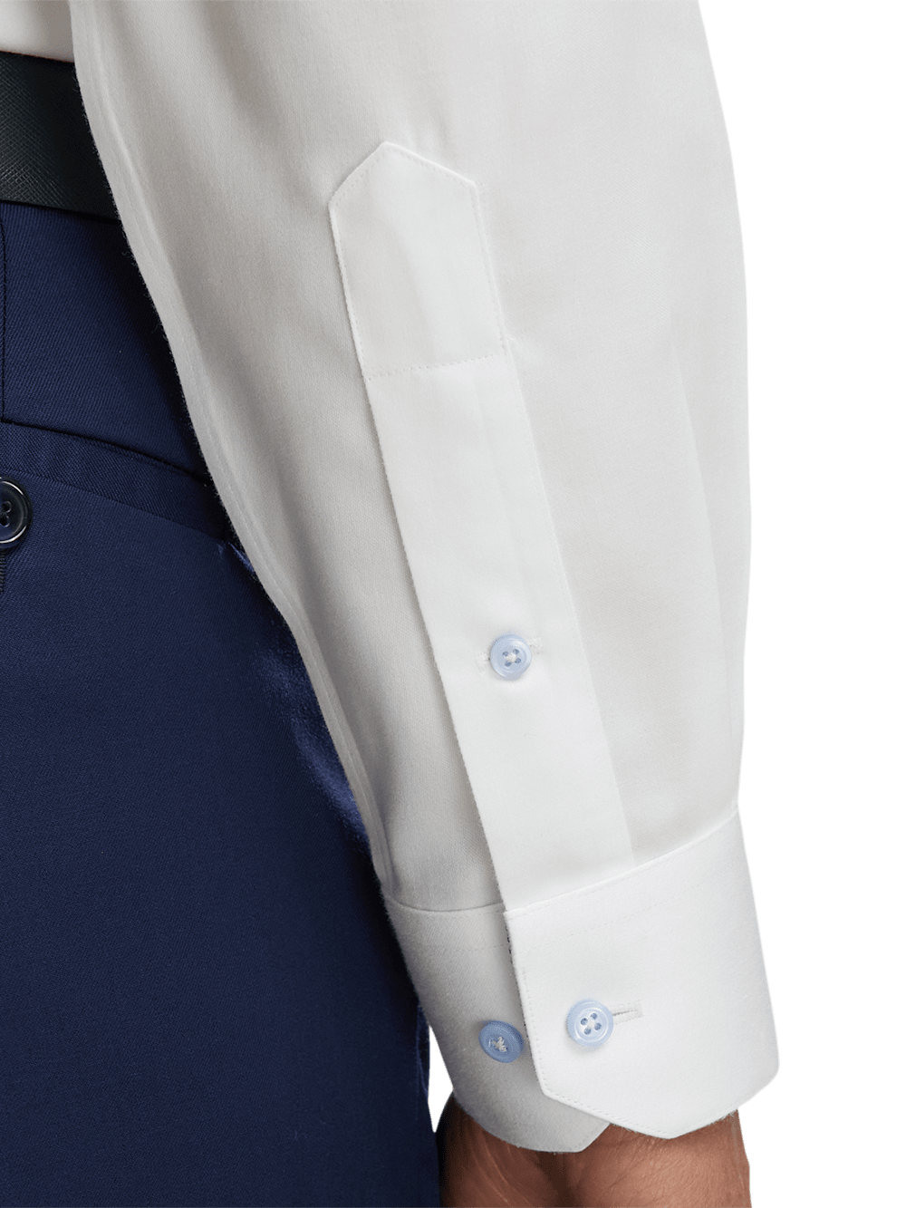 Alternate Image of Non-iron Cotton Solid Dress Shirt With Contrast Trim-3