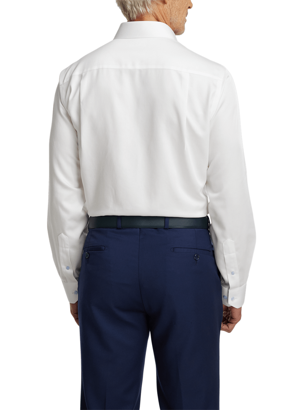 Alternate Image of Non-iron Cotton Solid Dress Shirt With Contrast Trim-4