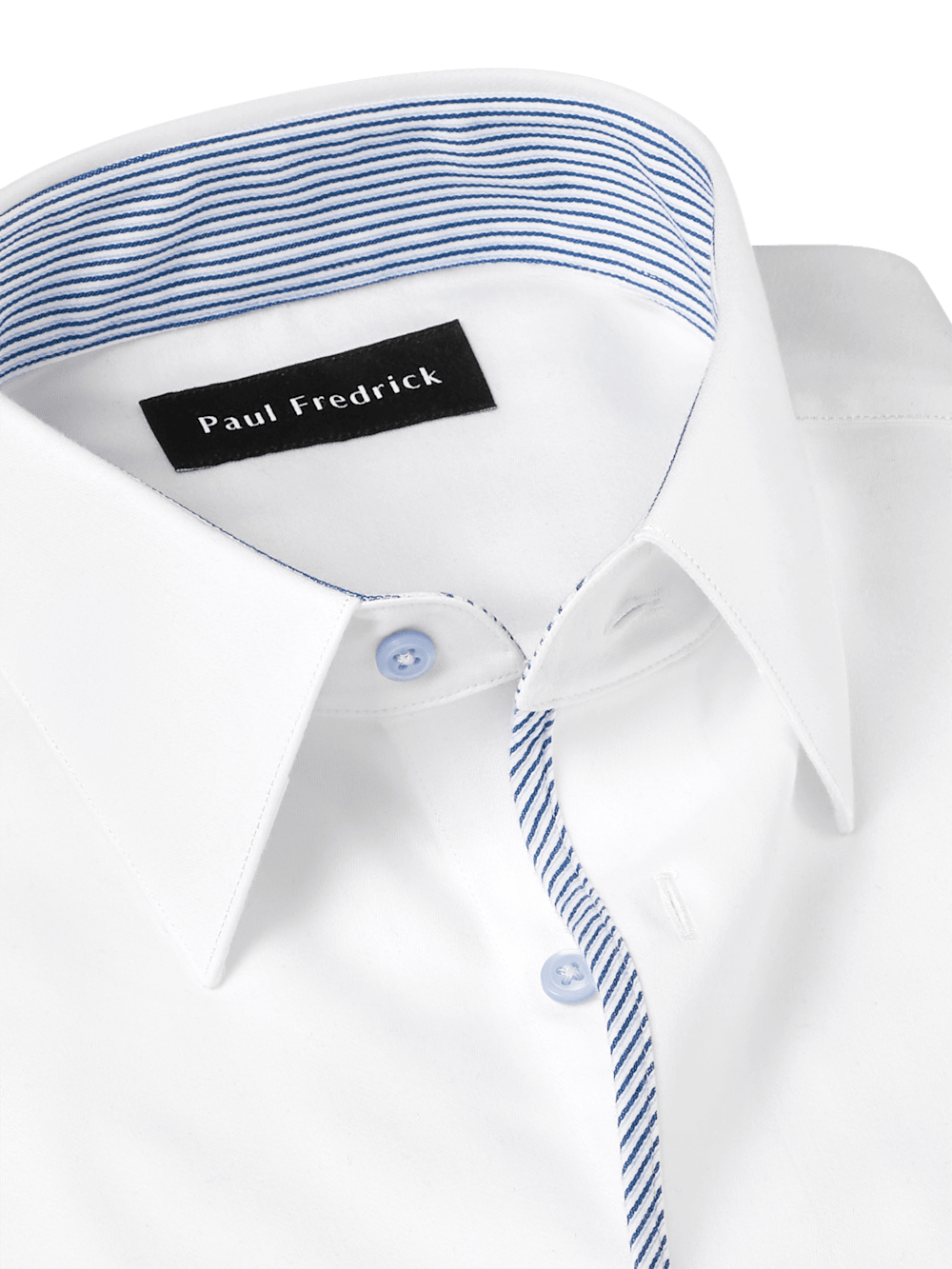Alternate Image of Non-iron Cotton Solid Dress Shirt With Contrast Trim-6
