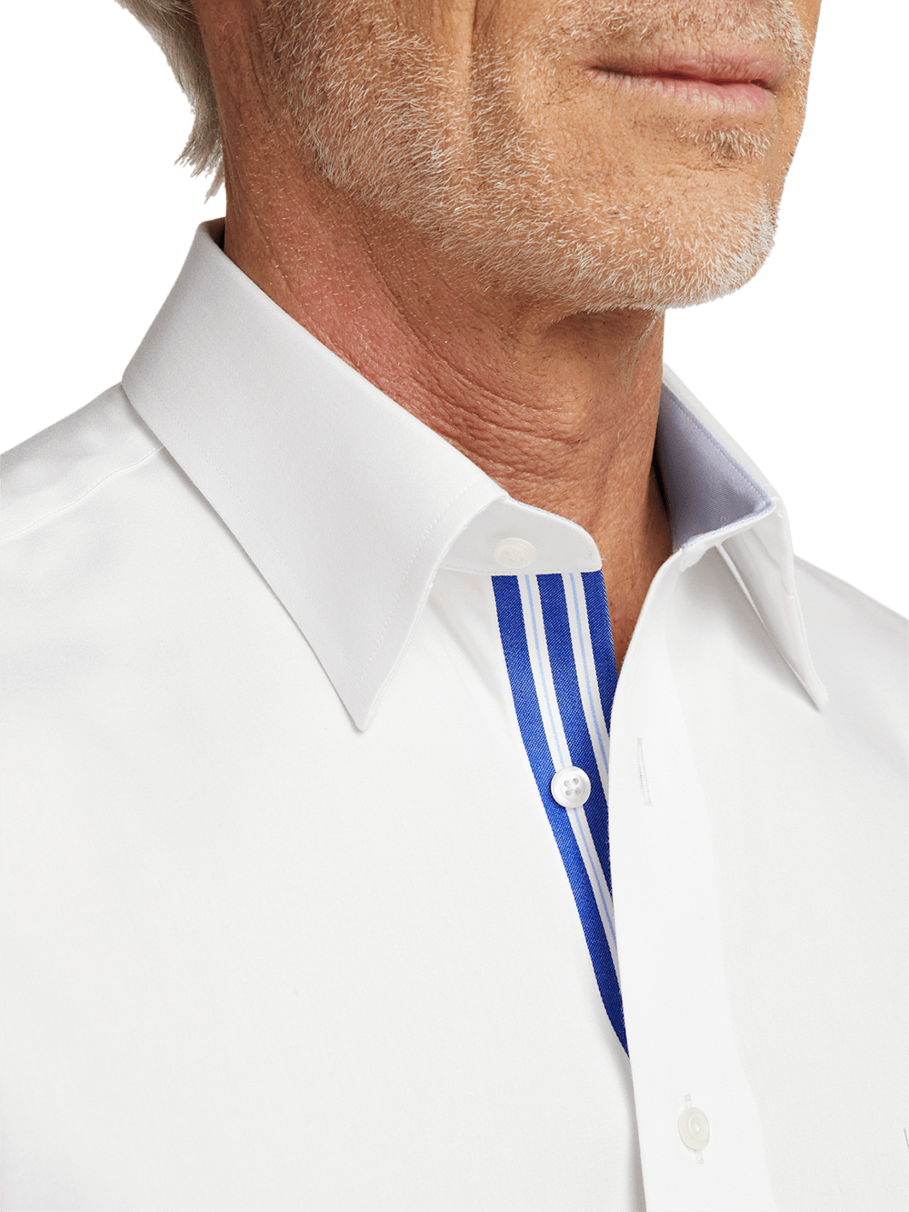 Alternate Image of Non-iron Cotton Solid Dress Shirt With Contrast Trim-2