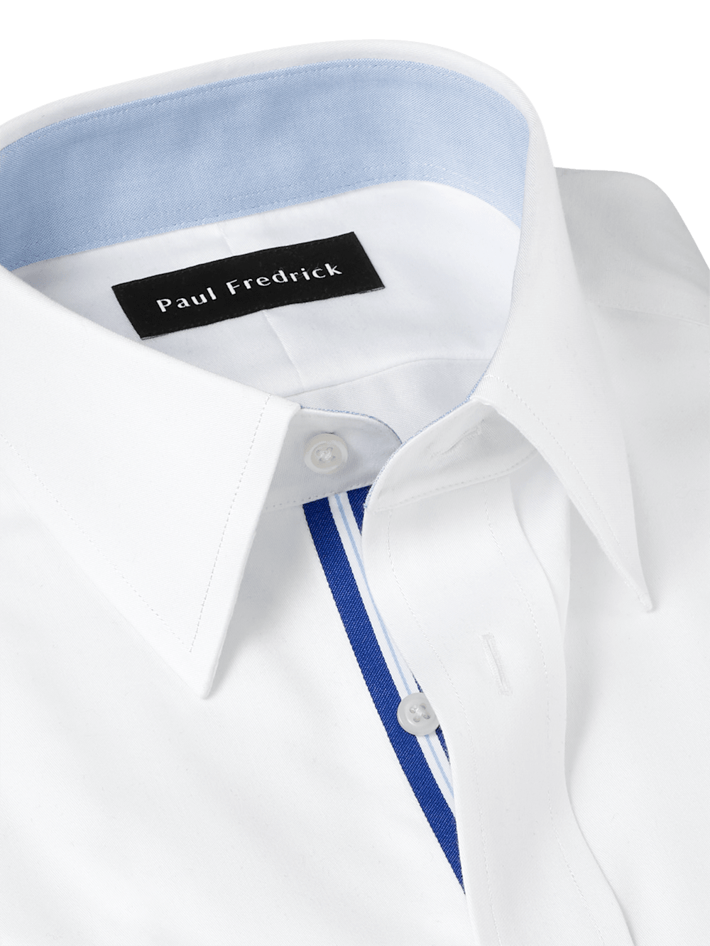 Alternate Image of Non-iron Cotton Solid Dress Shirt With Contrast Trim-6