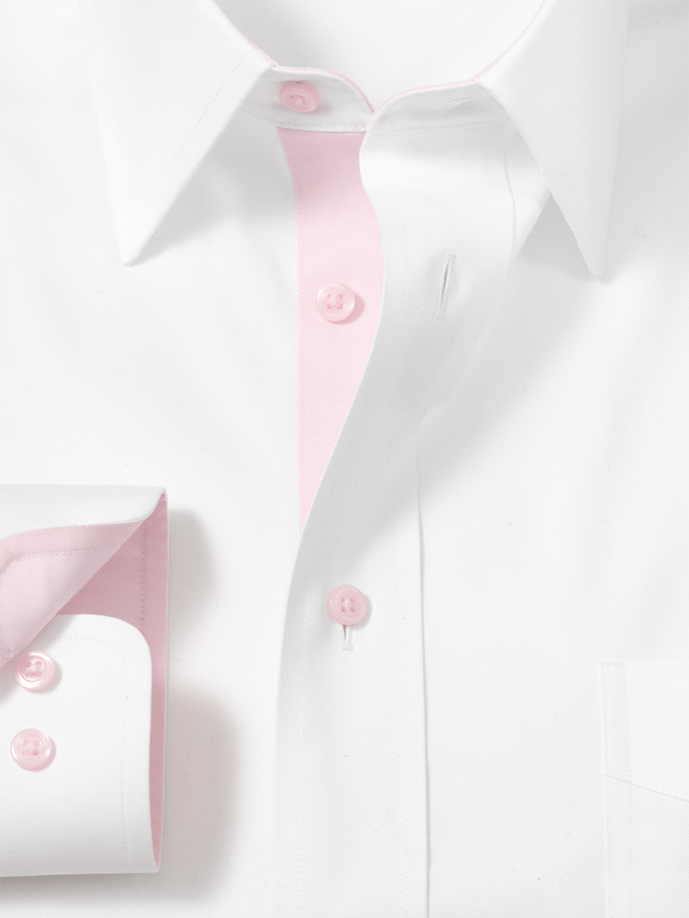 Alternate Image of Comfort Stretch Non-iron Solid Dress Shirt With Contrast Trim-5