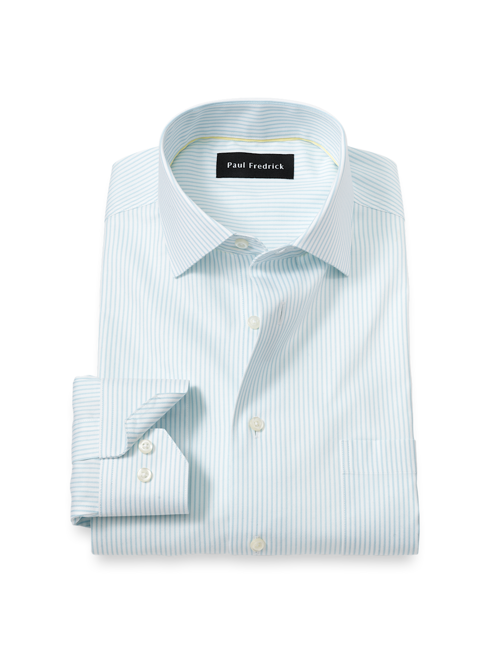 Product Image of Comfort Stretch Non-iron Stripe Dress Shirt-Light Blue