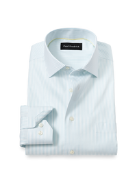 Comfort Stretch Non-Iron Stripe Dress Shirt - Light Blue