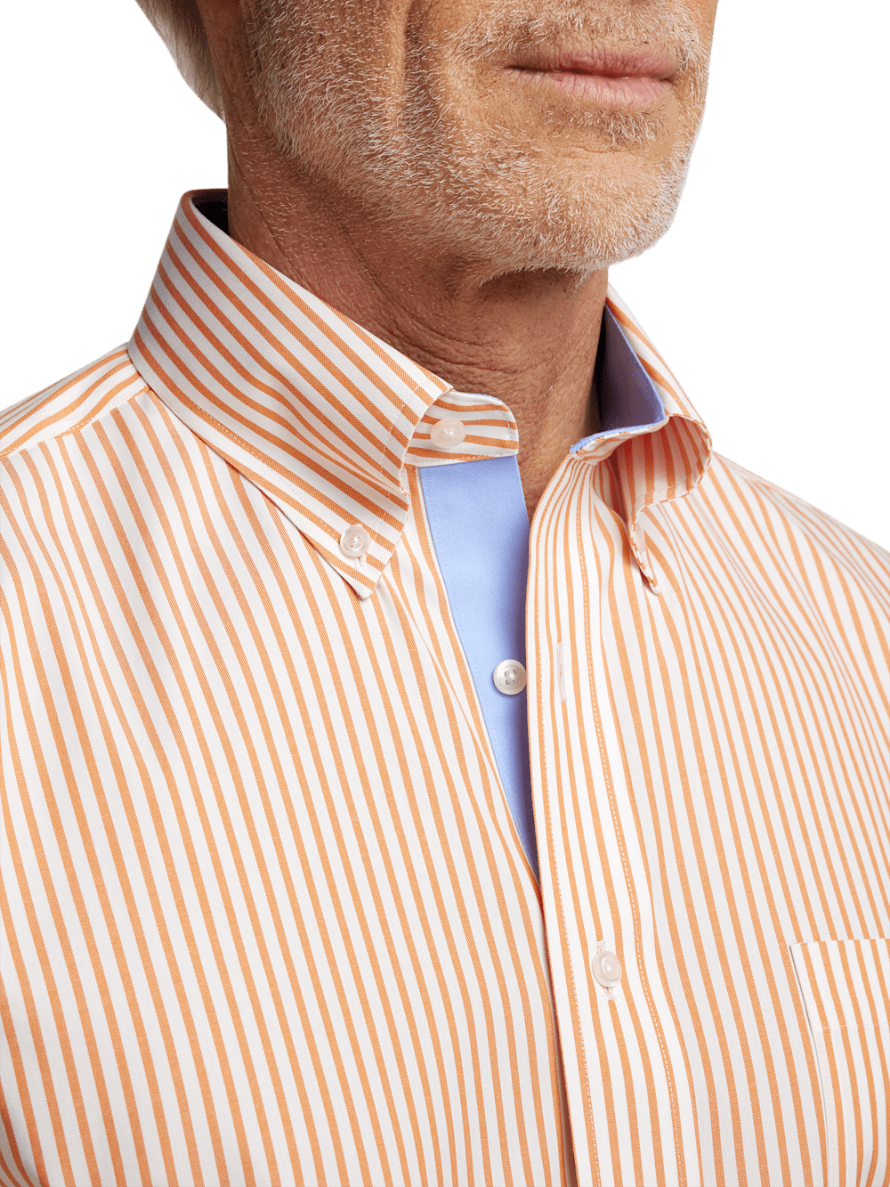 Alternate Image of Comfort Stretch Non-iron Stripe Dress Shirt With Contrast Trim-2