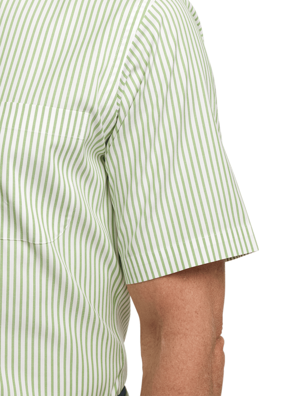 Alternate Image of Comfort Stretch Non-iron Stripe Dress Shirt With Contrast Trim-3