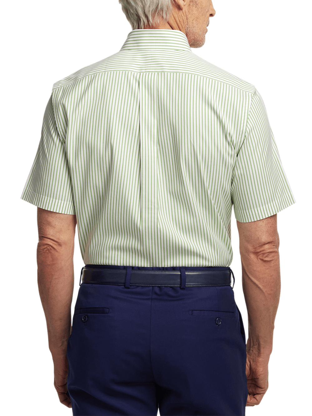 Alternate Image of Comfort Stretch Non-iron Stripe Dress Shirt With Contrast Trim-4