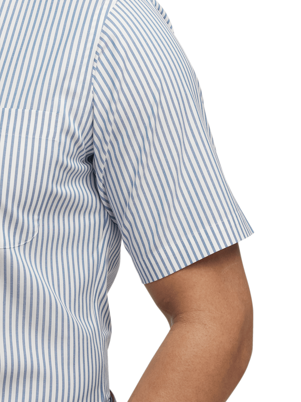 Alternate Image of Comfort Stretch Non-iron Stripe Dress Shirt With Contrast Trim-3
