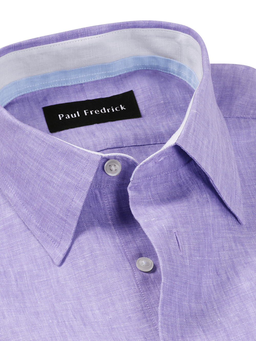 Alternate Image of Non-iron Linen Solid Dress Shirt With Contrast Trim-6