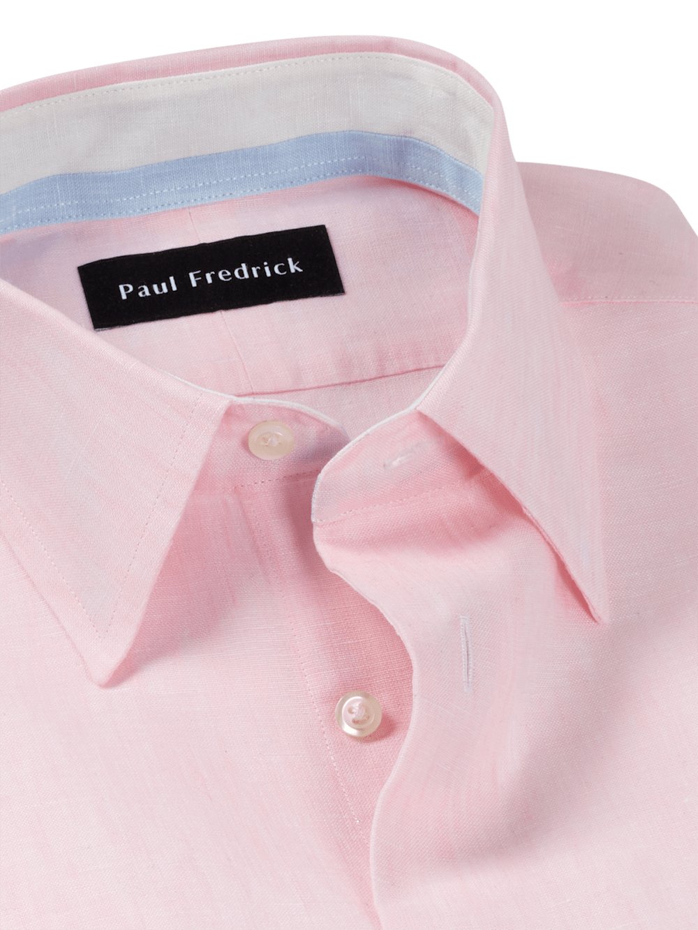 Alternate Image of Non-iron Linen Solid Dress Shirt With Contrast Trim-6