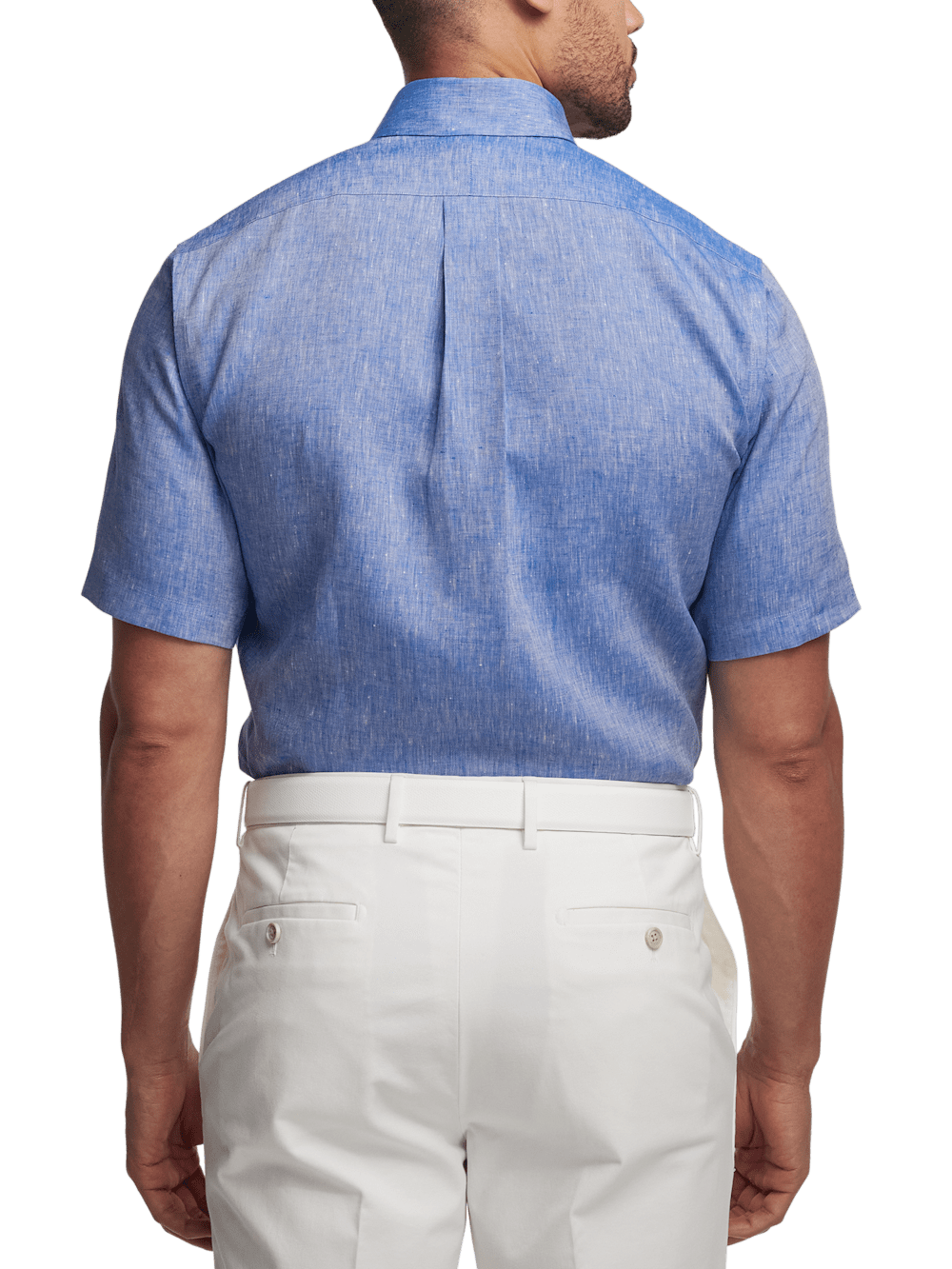 Alternate Image of Non-iron Linen Solid Dress Shirt With Contrast Trim-4