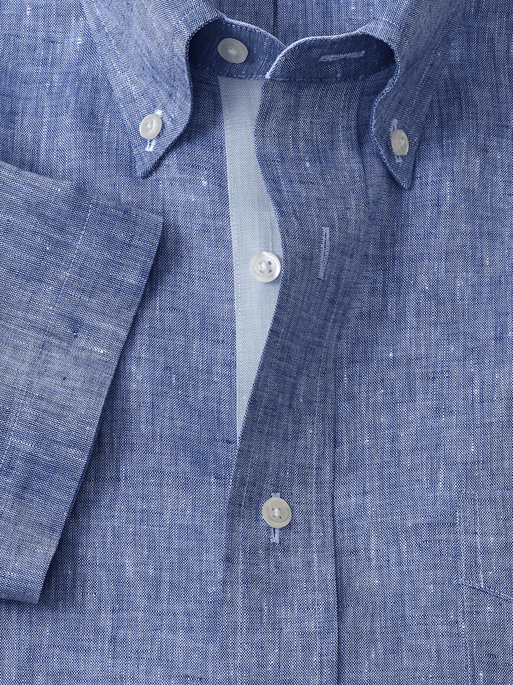 Alternate Image of Non-iron Linen Solid Dress Shirt With Contrast Trim-5