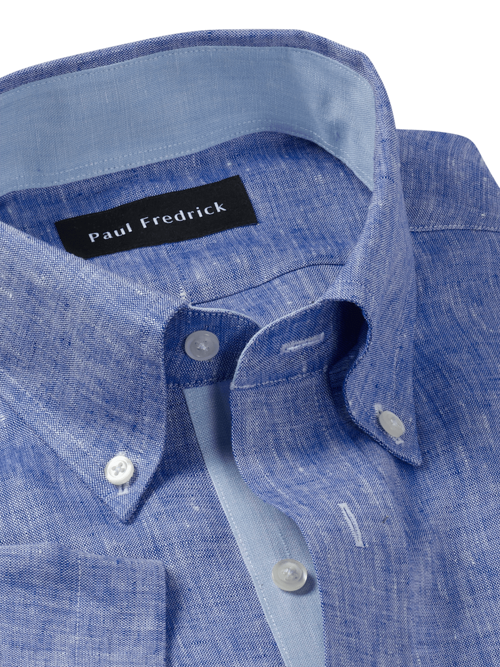 Alternate Image of Non-iron Linen Solid Dress Shirt With Contrast Trim-6