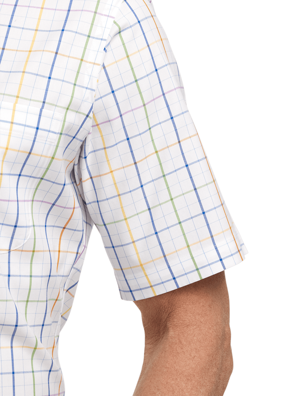 Alternate Image of Comfort Stretch Non-iron Tattersall Dress Shirt With Contrast Trim-3