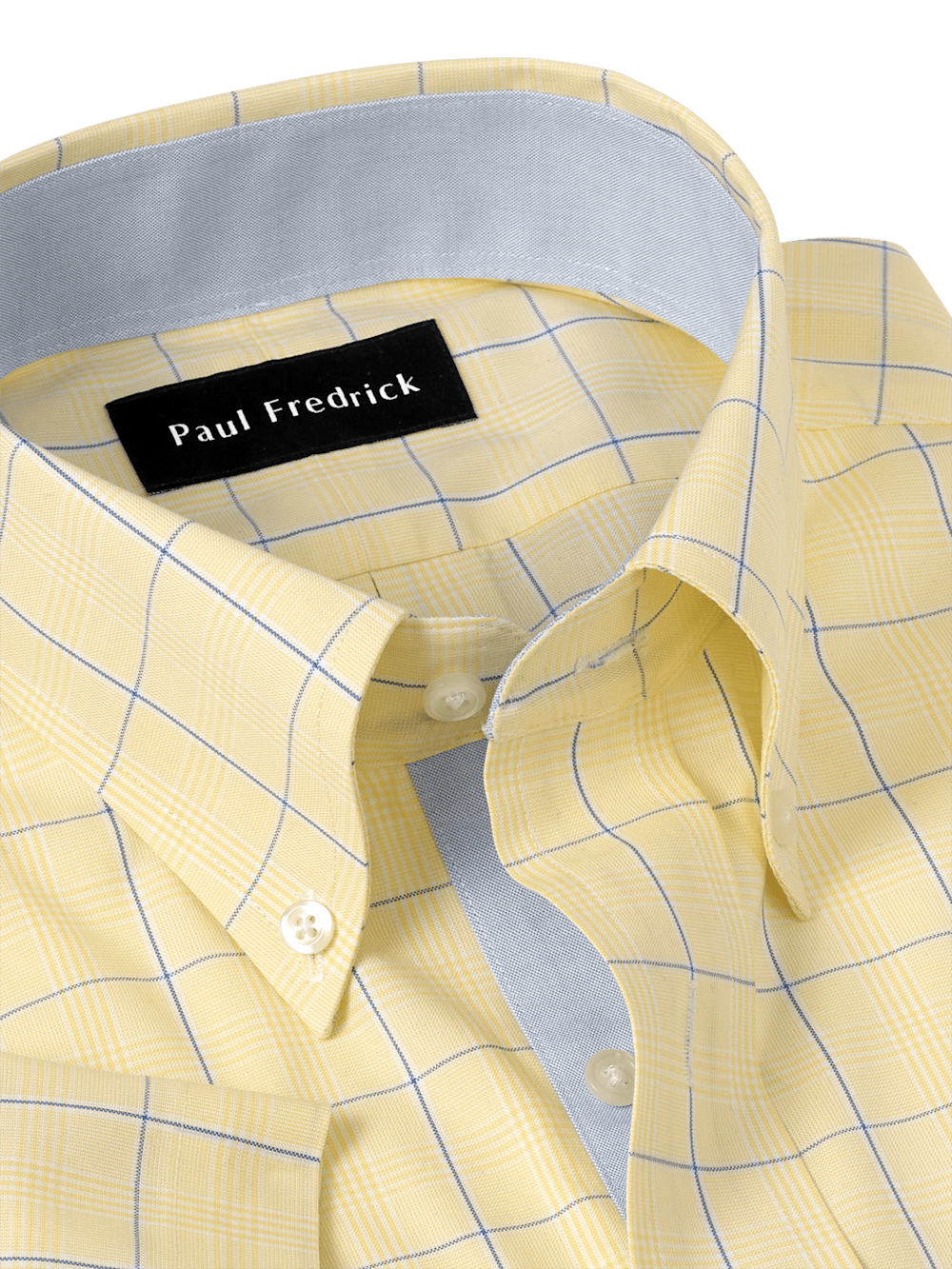 Alternate Image of Comfort Stretch Non-iron Check Dress Shirt With Contrast Trim-6