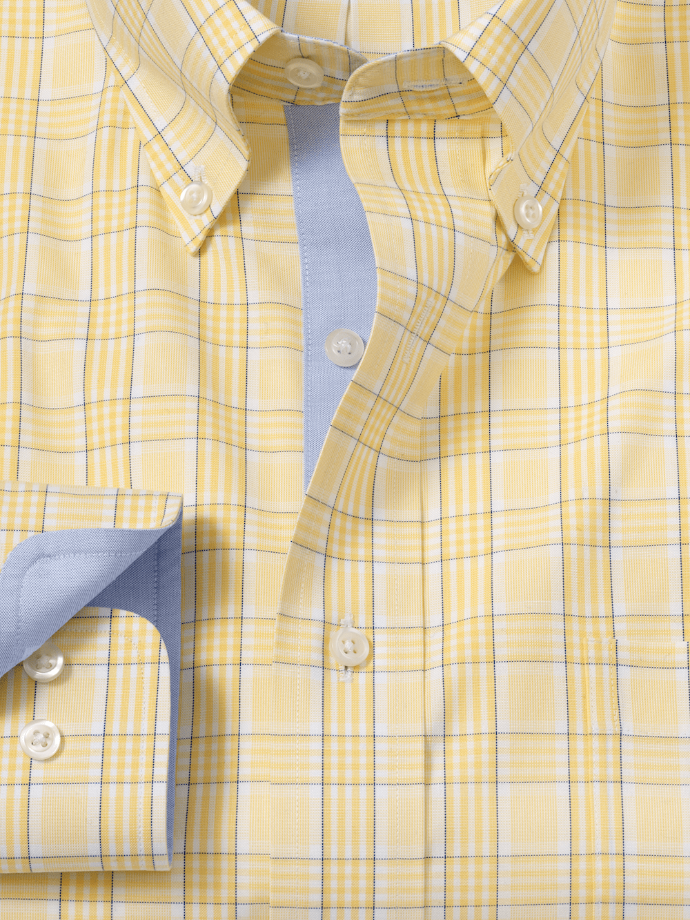 Alternate Image of Comfort Stretch Non-iron Check Dress Shirt With Contrast Trim-5