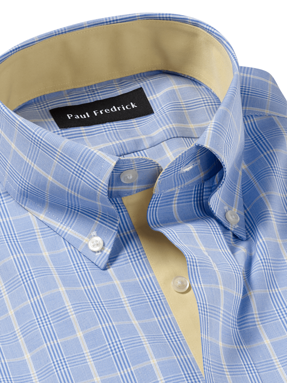 Alternate Image of Comfort Stretch Non-iron Glen Plaid Dress Shirt With Contrast Trim-6