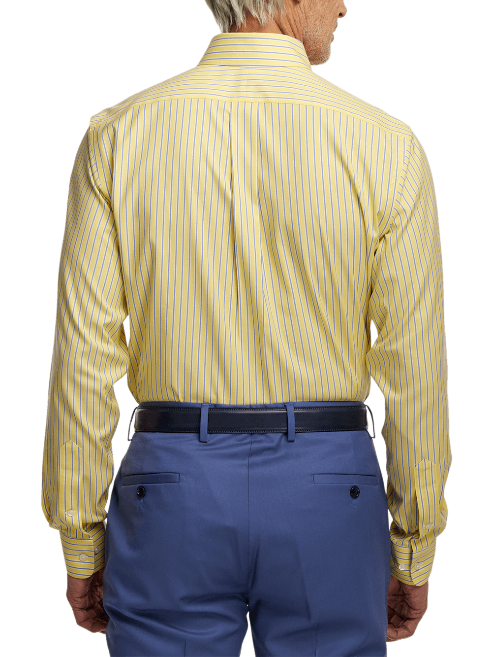 Alternate Image of Comfort Stretch Non-iron Stripe Dress Shirt With Contrast Trim-4