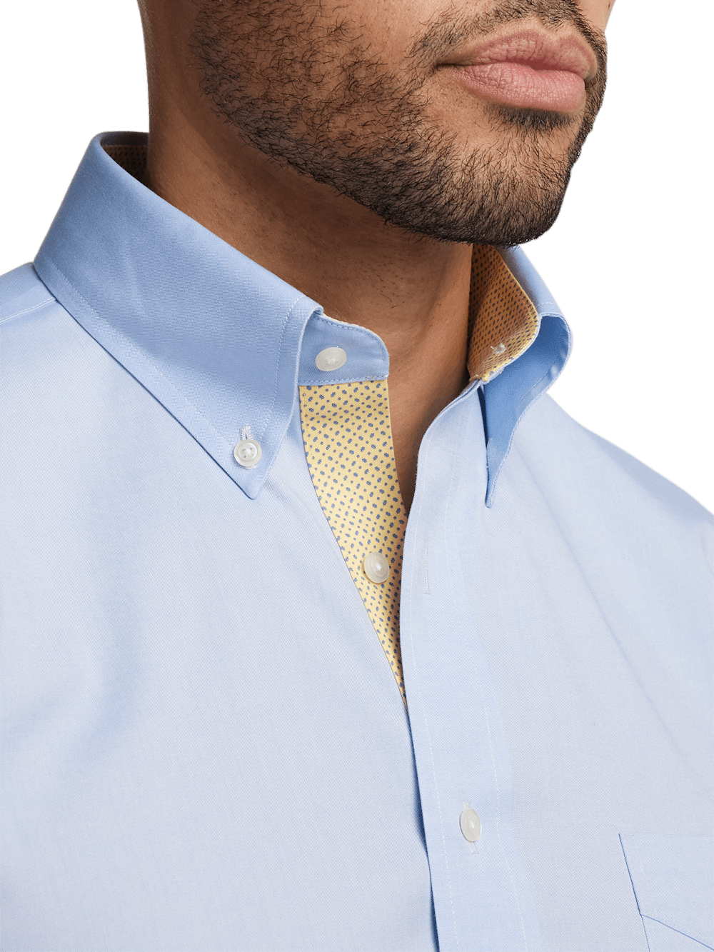 Alternate Image of Comfort Stretch Non-iron Solid Dress Shirt With Contrast Trim-2
