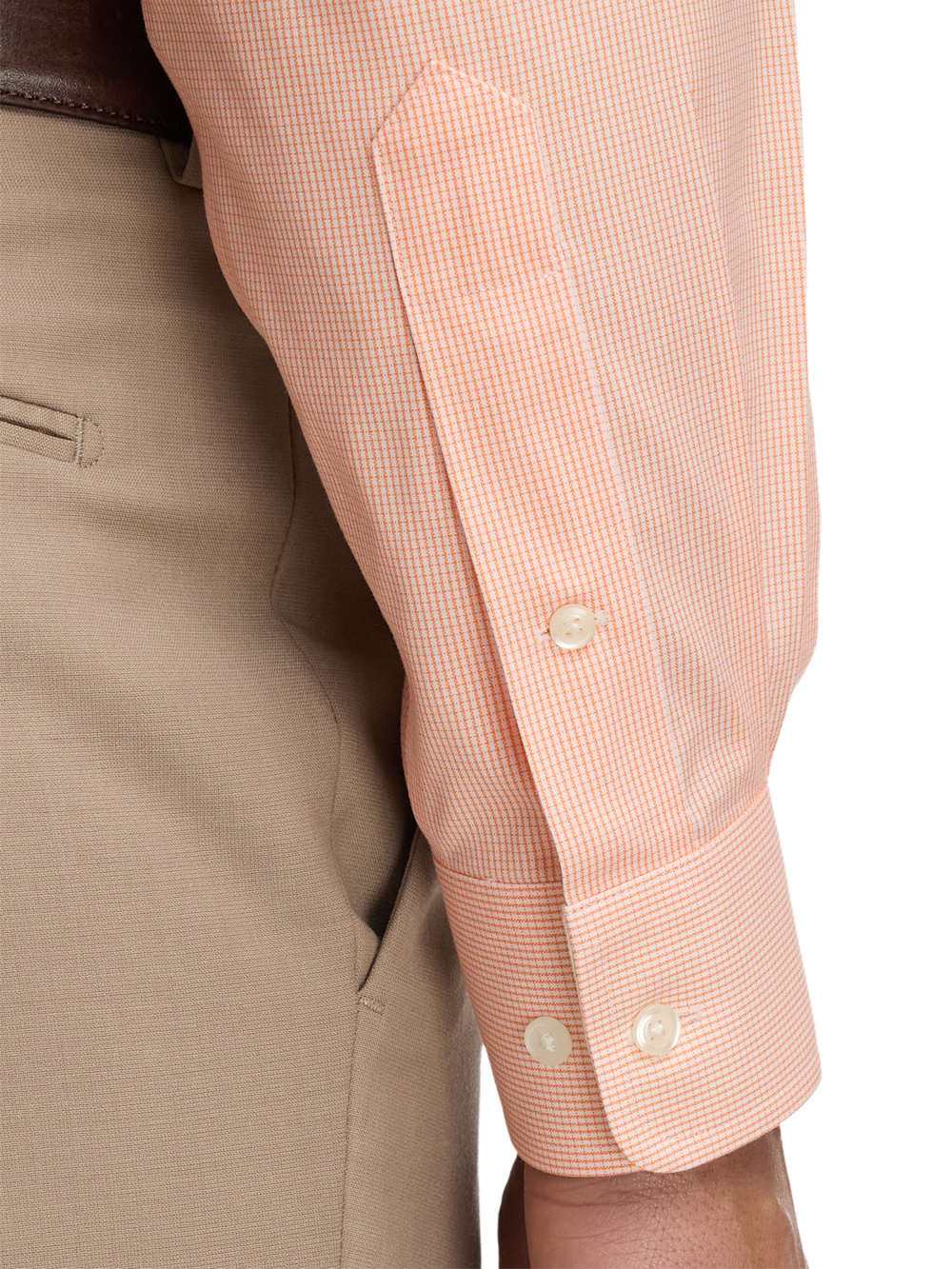 Alternate Image of Comfort Stretch Non-iron Check Dress Shirt With Contrast Trim-3