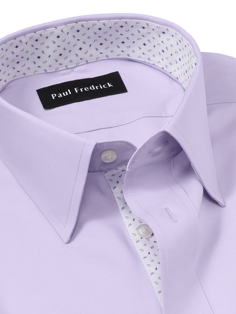 Alternate Image of Comfort Stretch Non-iron Solid Dress Shirt With Contrast Trim-6
